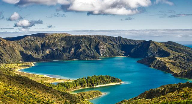 Azzorre vulcano lago