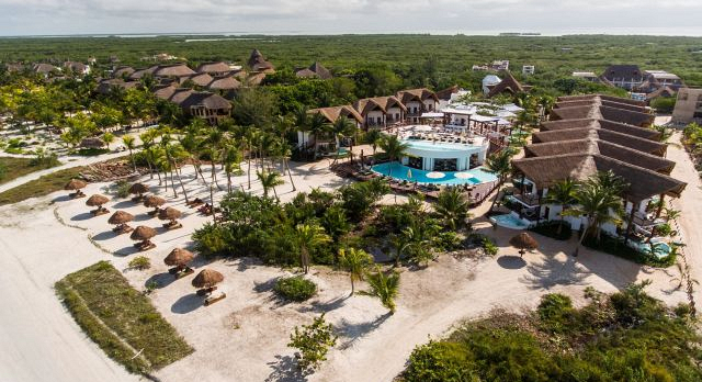 Messico HOLBOX Palapasas del Mar dallalto