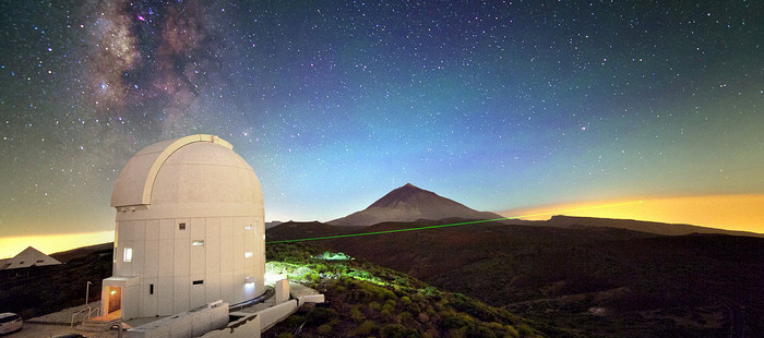 Il cielo stellato sopra le Isole Canarie